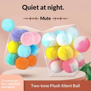 Jouet pour <span class=keywords><strong>chat</strong></span> coloré et écologique, balle à poils très élastique pour chatons et chats adultes, balle silencieuse pour <span class=keywords><strong>le</strong></span> plaisir personnel, en PVC et papier de coton - Product Image 2