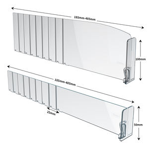 Divisores de estante acrílico de cinta L de plástico de alta calidad, separador de armarios, divisor de productos básicos con magnético para supermercado - Product Image 2