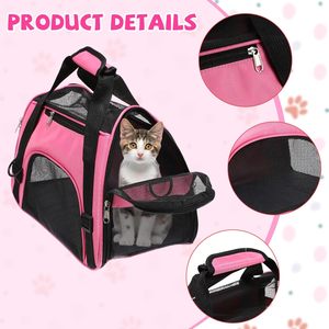 <b>Pet</b> Reflective Airline Approved Durable Breathable Foldable Soft Sided Mesh Outdoor <b>Pet</b> Dog <b>Carrier</b> Carrying Travel Bag - Product Image 3