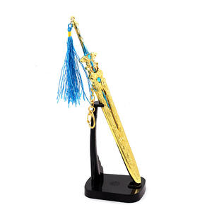 Souls Land อนิเมะโมเดลอาวุธต่อพ่วง, <span class=keywords><strong>รุ่น</strong></span>ทองเจ็ดดาบสังหารกำหนดโลโก้เองดาบเหล็กสะสมดาบ<span class=keywords><strong>พ</strong></span>วงกุญแจดาบ - Product Image 1