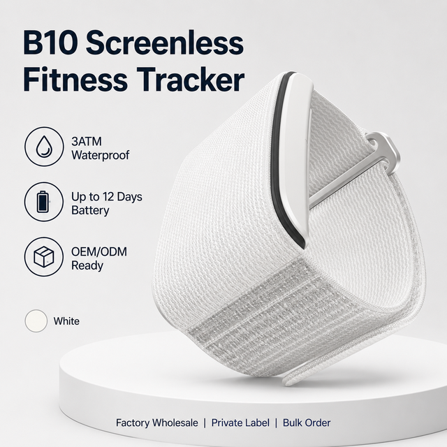 Wholesale Custom Smart Fitness Bracelet No Screen BLE5.3 Tracker Band 195mAh Battery for Wellness and Activity Recognition