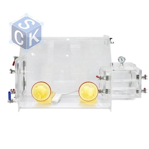 Boîte à gants en acrylique bon marché AGB-1A, fonctionnement sous gaz inerte, batterie au lithium, biologie, aéronautique, mini boîte à gants en PMMA plexiglas - Product Image 4