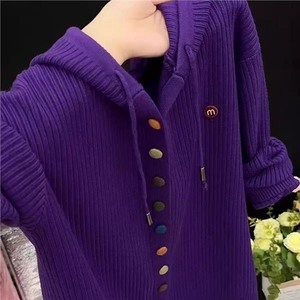 Nouveaux pulls <span class=keywords><strong>cardigan</strong></span> rayés pour femmes 2026, pull en tricot à manches longues - Product Image 3