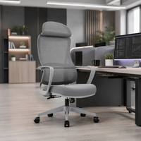 Chaise de bureau ergonomique moderne de luxe à dossier haut, respirante, pivotante, personnalisable, pour soulager la fatigue des longues heures de position assise