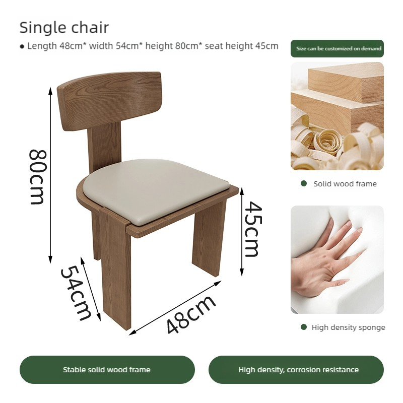 Chaise de salle à manger en bois massif
