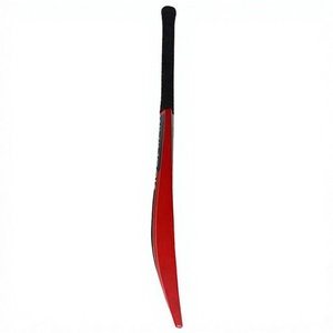 Bate de Críquet Rojo con Empuñadura Negra, Ligero, de Madera de Sauce, Diseño Ambidiestro, Calidad Profesional - Product Image 5