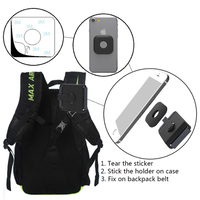 Support de téléphone portable flexible Lock Go pour sac à dos, avec clip ceinture, support portable pour appareil photo et support de téléphone portable 4-7 pouces, pour la pratique du cyclisme et les activités de plein air