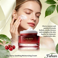 Crème hydratante apaisante pour le visage à base de plantes biologiques naturelles, extrait de levure de Tremella, ferment de soja, acide folique, vitamine E, hydratante