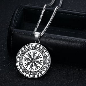 Collar con colgante de dos tonos de acero inoxidable con diseño de cuervo vikingo de estilo nórdico para hombre, joyería de regalo con diseño de animales - Product Image 4