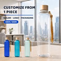 Bouteille d'eau Tritan promotionnelle personnalisable pour cadeaux d'entreprise, incassable, écologique, style européen, avec corde/couvercle/paille, idéale pour la gym