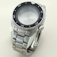 Nouveauté - Boîtier de montre de plongée en acier inoxydable 316L de 45 mm avec verre saphir et cadran de 28,5 mm pour mouvement Seiko NH34 NH35/36/38 10 ATM