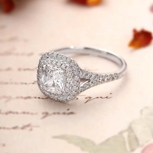 <b>Cushion</b> Cut Diamond Custom Lab Grown Diamond <b>Rings</b> for Woman IGI Certified Engagement <b>Ring</b> 14k 18k Rose Gold - Product Image 1