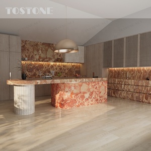 Losas de Mármol Rojo Otoñal Tostone Venice para Encimeras de Cocina, Tocadores, Islas de Cocina, Escritorios y Decoración de Paredes - Product Image 3