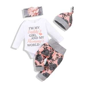 Combinaisons pour bébés garçons et filles, manches longues, couleur unie, avec couvre-chef - Product Image 4