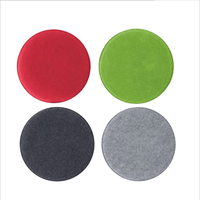 Coussin de siège rond en feutre double face antidérapant pour chaise de bureau et restaurant, vente en gros, fabriqué en Chine