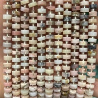 Perles de séparation en forme de roue en pierre naturelle et cristal 3x6mm, à angle droit, pour la fabrication de bijoux (bracelets, colliers) - Vente en gros