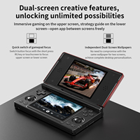 Consoles de jeux vidéo ANBERNI RG DS à double écran tactile avec système Android 14, 128 Go, lecteurs de jeux rétro portables, 4000 mAh, 4 pouces