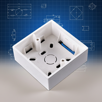 Boîtes électriques extérieures étanches IP67 en PVC blanc, boîte de jonction 4 voies 86x86x33mm, flexible, marque OEM FA001, modèle de câblage électrique