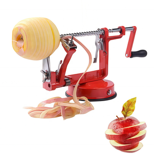 Outil populaire et pratique pour peler les pommes en acier inoxydable, manuel, 3-en-1, avec manivelle, trancheuse à spirale, éplucheur et <span class=keywords><strong>d</strong></span>énoyauteur de fruits, base antidérapante - Product Image 1