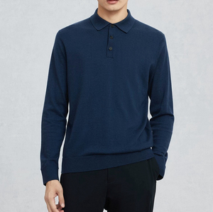 Supplier Wholesale Price Basic 100% Cashmere <strong>Polo</strong> Shirt Sweater Blank Dansei Lapel Collar Cashmere Pullover <strong>Jumper</strong> for <strong>Men</strong> - Product Image 5