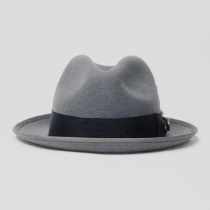 Chapeau Fedora unisexe en laine gris à large bord avec ruban noir, formel et décontracté, printemps automne, adulte 56-58CM - Product Image 1