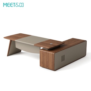 Modern Luxury <b>Solid</b> <b>Wood</b> Durable High Quality Executive Office <b>Desk</b> for CEO Commercial Use - Product Image 1