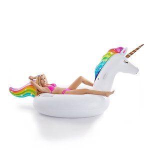 Flotteur de <span class=keywords><strong>piscine</strong></span> gonflable géant en forme de licorne à monter avec des poignées Grand bateau de plage gonflable pour enfants et adultes Fête d'été - Product Image 5