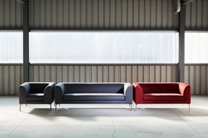 Canapé de bureau monoplace au design moderne, structure en bois massif, coussin de siège en cuir amovible, éponge de densité moyenne, pieds en aluminium pour - Product Image 6