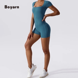 Mono Deportivo de Yoga para Mujer, de Secado Rápido, Transpirable, Elástico en Cuatro Direcciones, Ecológico, de Manga Corta, para Gimnasio y Fitness - Product Image 3