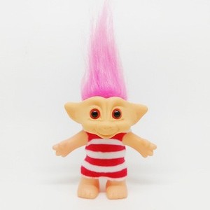 Pelo colorido Ugly Troll Doll Miembros de la familia 80s Magic 10cm Falda alta Ropa Suéteres Papá Mamá Bebé Niño Niña <span class=keywords><strong>Dam</strong></span> Juguete para regalo - Product Image 4