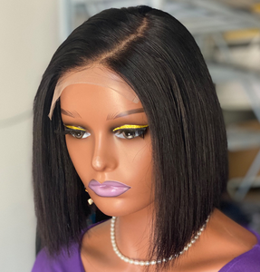 Peluca de Cabello Humano Natural Liso con Frente de Encaje, Cabello Humano Vietnamita sin Pegamento, Peluca con Frente de Encaje Transparente para Mujeres Negras - Product Image 5