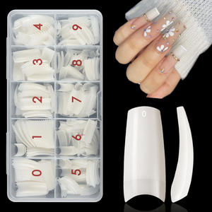 Nouvelle Arrivée Français 500pcs Blanc <span class=keywords><strong>Transparent</strong></span> ABS Ongles Artificiels 500pcs Faux Ongles Extension Acrylique <span class=keywords><strong>Capsule</strong></span> Demi-Couverture Longue - Product Image 3