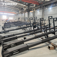 Poteaux d'éclairage extérieur FORIDO en acier galvanisé à chaud de 3m, 4m, 5m, 6m, 7m, 8m, 9m, 10m, 12m