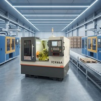 Torno CNC de Bancada Inclinada TCK46A, Control GSK de Alta Resistencia, 220V/380V