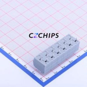 KF202-7.5-6P Spring Terminal Block Through hole Component (THT),P=7.5mm Connector 1x6P 7.5mm Gray 6P - Product Image 2