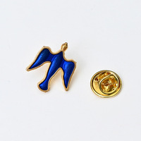 Broche émail en alliage de zinc en métal épingle de revers croix blanche colombe pour cadeau chrétien