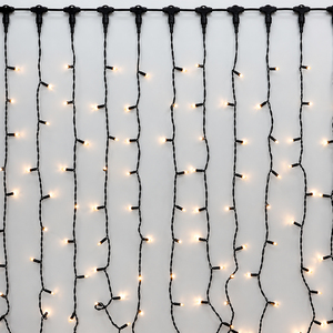 Guirlandes lumineuses LED étanches IP67 alimentées par le réseau électrique, câble en caoutchouc noir H03RN 3x3m, connectables, à intensité variable, pour façade commerciale - Product Image 1