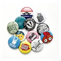 Badges personnalisés en fer blanc avec photo, motifs sur mesure, boutons à épingle de sûreté, imprimés en typographie pour fête du Nouvel An
