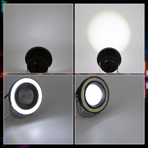 30W proiettore integrato per moto con lenti a Led DRL anello aureola faro 3.5 pollici a LED Angel Devil Eye fendinebbia - Product Image 2