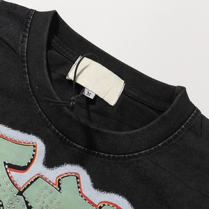 Camiseta con Estampado Floral MAJESTIK Bulldog, 100% Algodón, Negra Vintage, Talla Grande, Secado Rápido, Anti-Pilling, Ropa para Hombre - Product Image 4
