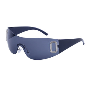 Gafas de sol retro sin montura para mujer, lentes de PC UV400, antideslumbrantes, clase 2, origen Taizhou HRH-3560 - Product Image 5