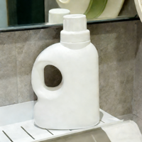 Bouteilles d'emballage en plastique HDPE vides de 1000 ml de forme ovale pour détergent à lessive liquide