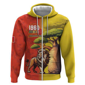 Veste d'entraînement de <span class=keywords><strong>basketball</strong></span> personnalisée pour hommes, style Sénégal, hiver, épaisse, coupe-vent, avec imprimé graphique Lion, à <span class=keywords><strong>capuche</strong></span> zippée, vente en gros - Product Image 5