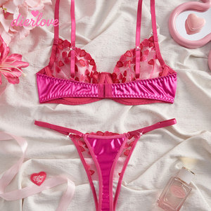 Dierlove - Lencería Erótica al por Mayor, Conjunto de Lencería Sexy de Encaje Transparente con Bordado de Malla, Tallas Grandes, Ropa Interior Femenina, OEKOTEX - Product Image 4