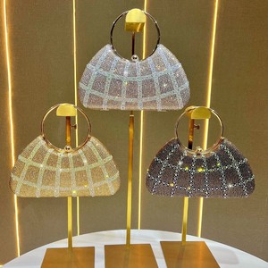 New Cross-border High-end Women's Evening Crossbody <b>Bag</b> French Style <b>Small</b> Diamond-encrusted Handbag Polyester Closure Tanjing - Product Image 4