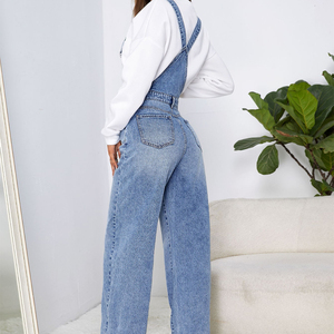 Combinaison en jean à jambes larges pour femme Combinaison en jean pour adolescentes Combinaison en jean pour femmes 2022 - Product Image 5