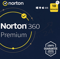 Norton 360 Premium 10 PC 1 Yıllık E-posta Bağlantılı Antivirüs Yazılımı Lisansı Online Hızlı Gönderim Avrupa