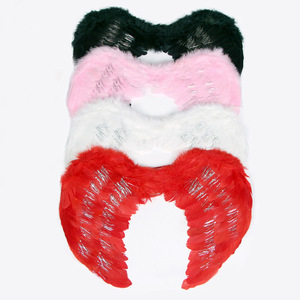 <span class=keywords><strong>Ali</strong></span> di piume d'<span class=keywords><strong>angelo</strong></span> Halo rosso nero bianco personalizzato Fancy Dress Party Wings Set per bambini adulti - Product Image 3