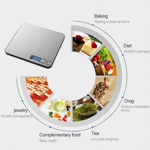 Balance de cuisine électronique Portable en acier inoxydable, mesure du poids de cuisson de qualité supérieure - Product Image 5