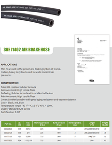 Tubi Flessibili per Freni ad Aria YUTE, Diametro Interno 1/2, Raccordi NPT 3/8, Un'Estremità Fissa, Un'Estremità Girevole, Lunghezza 20 Piedi - Product Image 4